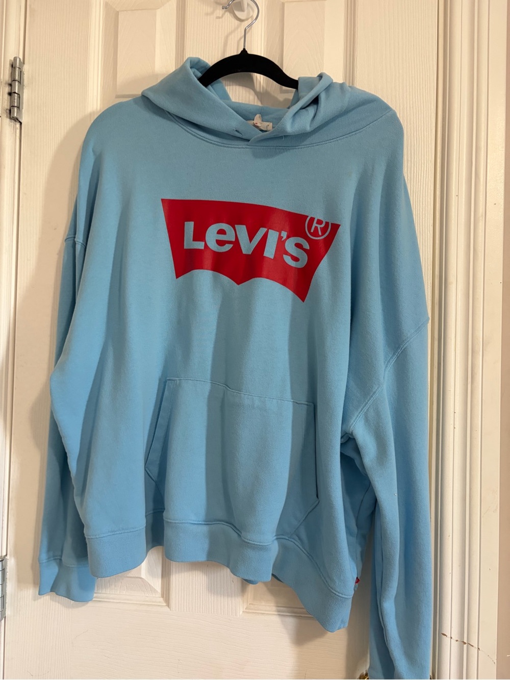 Levi's Light Blue Logo Hoodie Sweatshirt